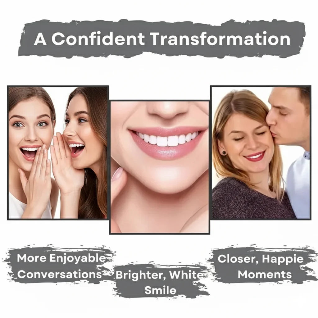 Purple Teeth Whitening Powder - Charcoal Deep Clean & Stain Removal, Fresh Breath, Winter Oral Care for a Brighter Smile